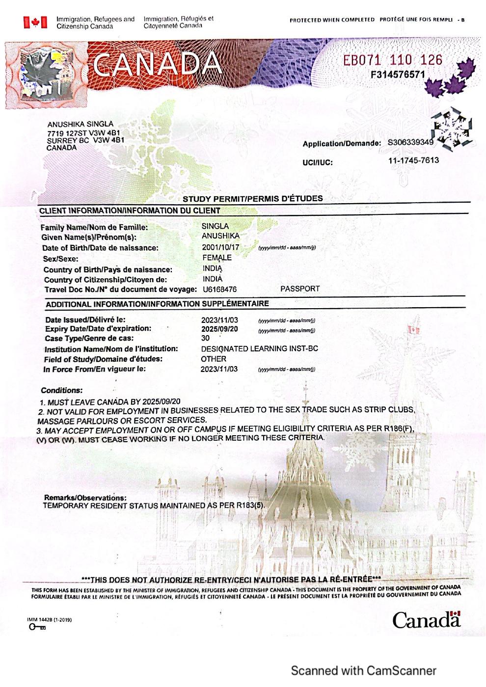 BB Immigration Hub Anushika Singla study permit extension 2023 - gallery item 30