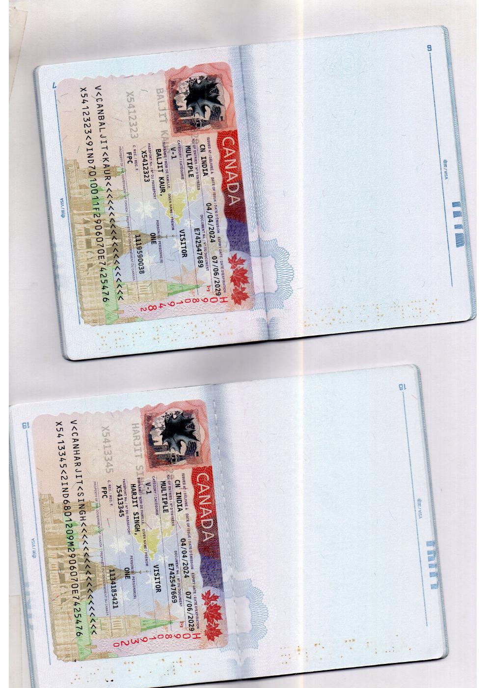 BB Immigration Hub Harjit Singh & Baljit Kaur visitor visa stamp - gallery item 36