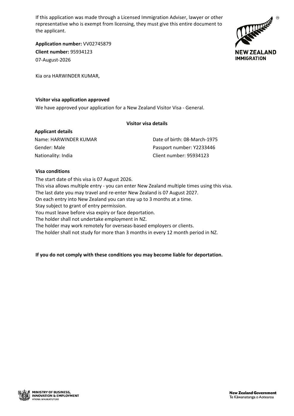 BB Immigration Hub Harwinder Kumar visa file - gallery item 38